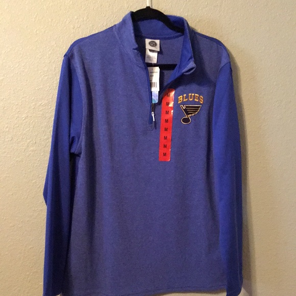NHL St Louis Blues partial zip Pullover Size Medium - Picture 1 of 6